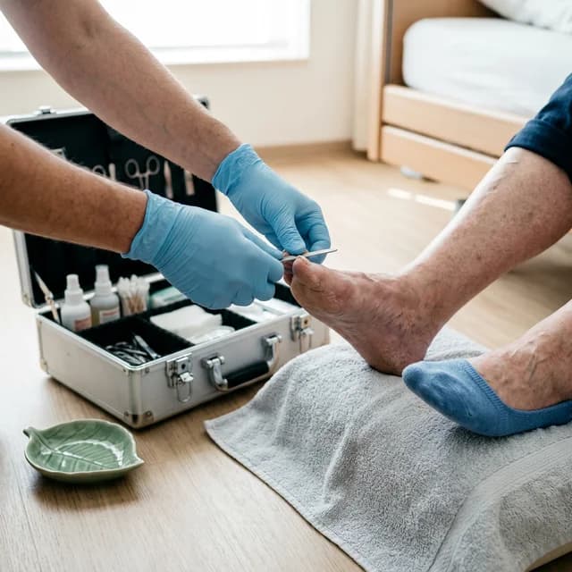 Podologia mobilna — profesjonalna pielęgnacja stóp seniora bez wychodzenia z domu