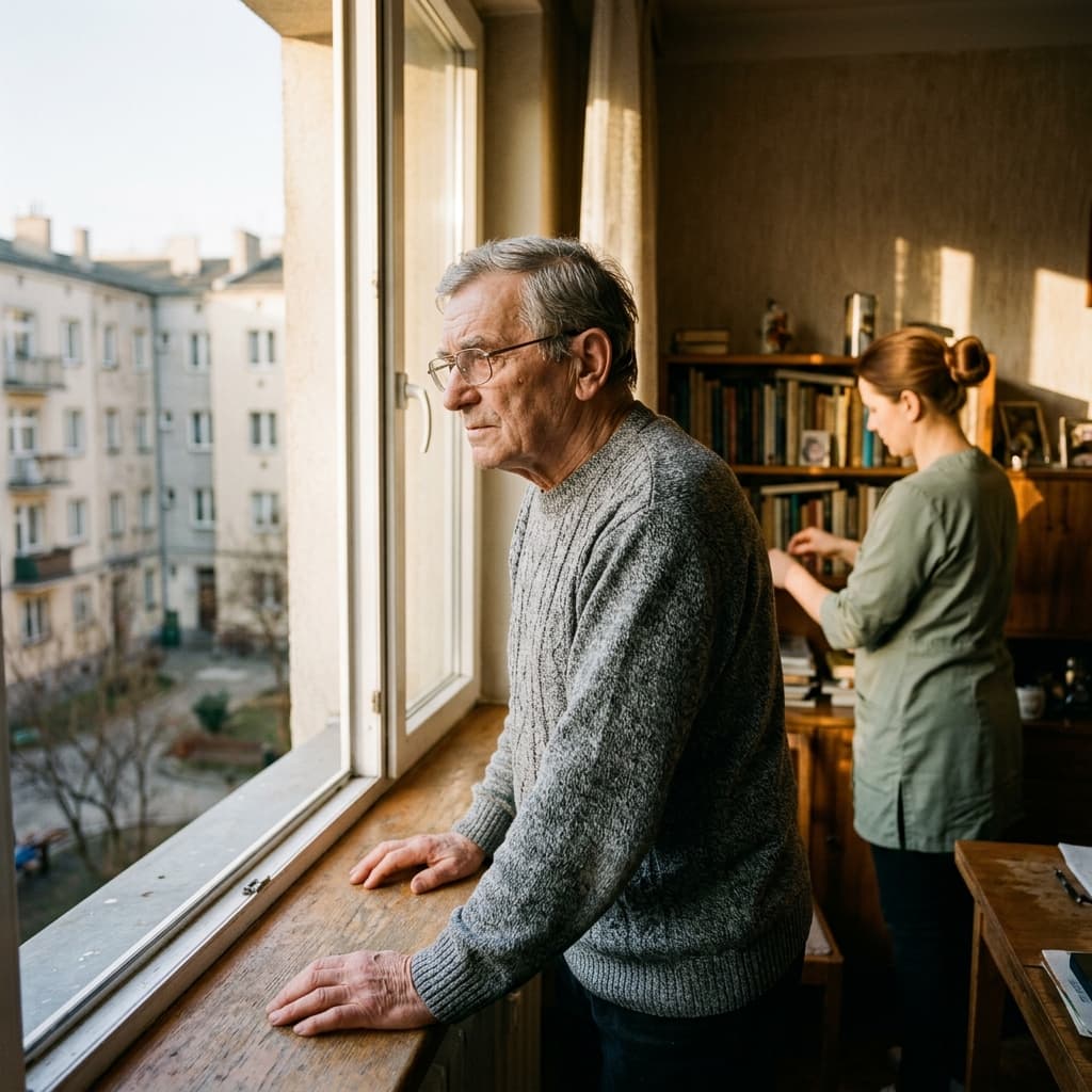 Pan Zygmunt sam w kamienicy na Widzewie — jak syn z Niemiec zadbał o ojca z odległości 1200 km